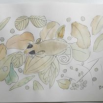 Meu projeto do curso: Ilustração em aquarela com influência japonesa. Un projet de Illustration traditionnelle, Dessin , et Aquarelle de Nayara Yoshie Sano - 27.08.2021