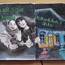 Mein Kursprojekt: Aquarellsketching: Drück deine Ideen aus . Traditional illustration, Sketching, Creativit, Drawing, Watercolor Painting, and Sketchbook project by jandara1965 - 08.29.2021