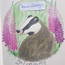 Mein Kursproject: The badger . Un projet de Illustration traditionnelle, Créativité, Dessin, Dessin artistique, Illustration à l'encre, Peinture gouache, Peinture acr , et lique de Anica W. - 29.08.2021