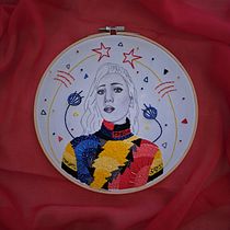 Mi Proyecto del curso: Estampación y bordado de retratos realistas. Projekt z dziedziny  Haft,  Tkactwo, Wzornictwo tekst i liów użytkownika María Sarrias Pelegrín - 17.10.2022