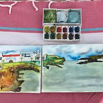 FORMENTERA. Traditional illustration, Watercolor Painting, Architectural Illustration, and Sketchbook project by Alicia Cabacas - 06.21.2021