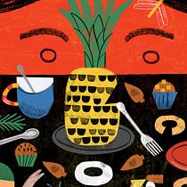 Joana e o pé de araucária. Design, Traditional illustration, Collage, Digital Illustration, Children's Illustration, and Digital Design project by Ana Matsusaki - 08.31.2021