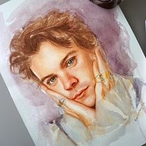 "I get so lost inside your eyes" . Fine Arts, Painting, Watercolor Painting, and Portrait Drawing project by Eri - 08.31.2021