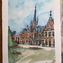 Mon projet du cours : Dessin architectural à l’aquarelle et à l’encre. Sketching, Drawing, Watercolor Painting, Architectural Illustration, Sketchbook & Ink Illustration project by Bénédicte Laplace - 09.11.2021