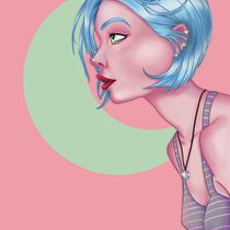 Mi Proyecto del curso: Retrato de personajes femeninos con Procreate. Projekt z dziedziny Trad, c, jna ilustracja, Ilustracja c, frowa, R, sunek c i frow użytkownika Juan Manuel Martínez Acosta - 23.08.2021