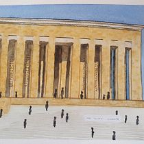 My project in Architectural Sketching with Watercolor and Ink course Ataturk's mausoleum . Sketching, Drawing, Watercolor Painting, Architectural Illustration, Sketchbook & Ink Illustration project by Aurelia Tokarek - 10.01.2021