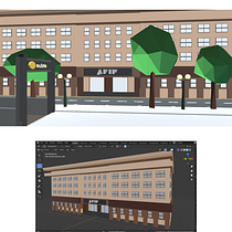 Mi Proyecto del curso: Modelado de escenarios low poly para videojuegos. 3D, and 3D Modeling project by Tais Péndola - 05.12.2021