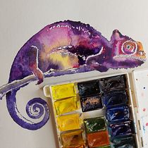 Project in Experimental Watercolor Techniques for Beginners course by Maya @artofikigai . Traditional illustration, Fine Arts, Watercolor Painting, and Naturalistic Illustration project by Maya Blinder - 08.29.2021