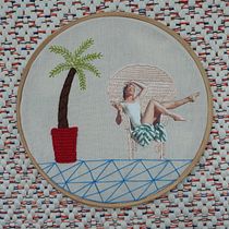 Meu projeto do curso: Bordado em fotografias sobre tela. Photograph, Collage, Paper Craft, Printing, Embroider, and DIY project by Letícia Dias Loiola Peres - 09.01.2021