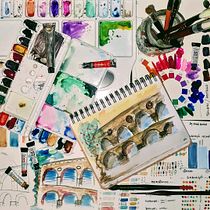 Meu projeto do curso: Cores na aquarela: descubra sua personalidade cromática. Ilustração tradicional, Artes plásticas, Pintura, Pintura em aquarela, e Teoria da cor projeto de Sylvia Meireles - 02.09.2021