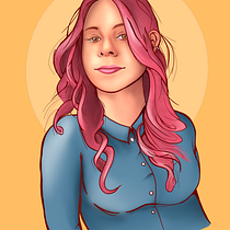My project in Female Character Portraits in Procreate course. Projekt z dziedziny Trad, c, jna ilustracja, Ilustracja c, frowa, R, sunek c i frow użytkownika Samuel Wayzeer - 02.09.2021