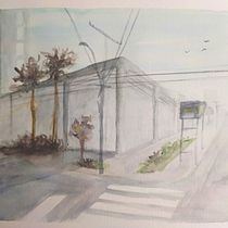 Meu projeto do curso: Criação de paisagem contemporânea em aquarela. Projekt z dziedziny  Sztuki piękne i Malowanie akwarelą użytkownika Carolina Coimbra - 03.09.2021