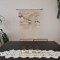 Mi Proyecto del curso: Introducción al macramé: creación de un tapiz decorativo Ein Projekt aus dem Bereich Erweiterungsentwicklung, H, werk, Innendesign, Dekoration von Innenräumen, Weben und Makramee von memamrud - 02.09.2021