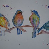 Mi Proyecto del curso: Acuarela artística para ilustración de aves. Traditional illustration, Watercolor Painting, Realistic Drawing, and Naturalistic Illustration project by Silvia Veleda - 09.05.2021