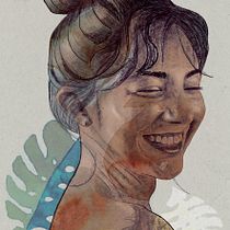 Alegría. Ilustração tradicional, Ilustração vetorial, Ilustração digital, e Desenho de retrato projeto de Luis Antonio Grande López - 05.09.2021