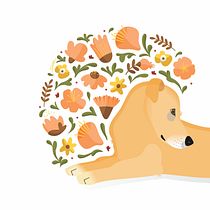 Mi Proyecto del curso: Retrato ilustrado con elementos botánicos. Un progetto di Illustrazione tradizionale, Illustrazione digitale, Illustrazione botanica e Disegno digitale di Dina María Victoria Boland Murguía - 29.08.2021