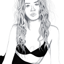My project in Illustrated Portraits with Procreate course. Ilustração tradicional, Ilustração vetorial, Ilustração digital, e Desenho de retrato projeto de daniela_glzmtz - 06.09.2021