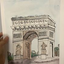Mi Proyecto del curso: Dibujo arquitectónico con acuarela y tinta. Sketching, Drawing, Watercolor Painting, Architectural Illustration, Sketchbook & Ink Illustration project by dania_im - 09.05.2021