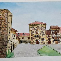 Mi Proyecto del curso: Cuaderno de viaje en acuarela. Traditional illustration, Watercolor Painting, Architectural Illustration, and Sketchbook project by Marta Elena Diez rodriguez - 09.06.2021