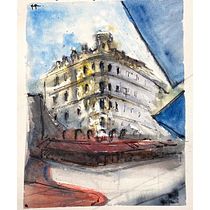 My project in Architectural Sketching with Watercolor and Ink course. Sketching, Drawing, Watercolor Painting, Architectural Illustration, Sketchbook & Ink Illustration project by Heba Tannous - 09.06.2021