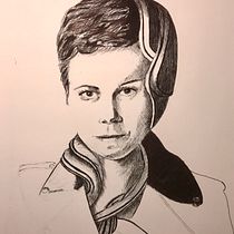 My project in Realistic Portraits with Pen course. Ilustração tradicional, Desenho, Desenho de retrato, Desenho realista, e Desenho artístico projeto de Lise Vézina - 06.09.2021