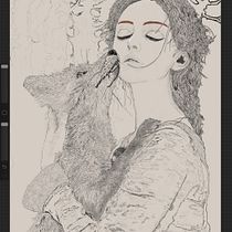 Mi Proyecto del curso: Retrato ilustrado con Procreate. Ilustração tradicional, Ilustração vetorial, Ilustração digital, e Desenho de retrato projeto de Isabel Zamora Arana - 28.10.2021
