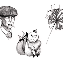 Mi Proyecto del curso: Diseño de tatuajes Blackwork. Un projet de Illustration traditionnelle, Illustration numérique , et Conception de tatouage de Cecilia Soraya Jerez - 07.09.2021