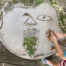 Faces by John Isaac (Age 9) and Charlie (Age 7). Collage, and Creating with Kids project by Cate Heroman - 09.06.2021