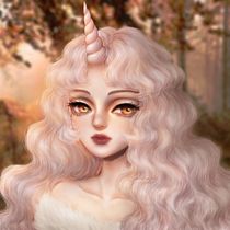 My first try after Lesson 2 in Digital Fantasy Portraits with Photoshop course . Traditional illustration, Drawing, Digital Illustration, Portrait Drawing, Digital Drawing, and Digital Painting project by lindynguyen107 - 09.07.2021