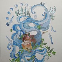 Mi Proyecto del curso: Técnicas de acuarela para ilustraciones de ensueño. Projekt z dziedziny Trad, c, jna ilustracja,  R, sunek, Malowanie akwarelą, Ilustracja w i dawnicza użytkownika Monica Ruiz - 13.06.2021