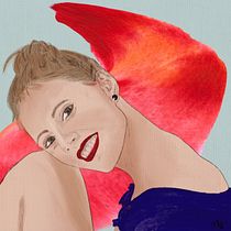 Mi Proyecto del curso: Retrato ilustrado con Procreate. Ilustração tradicional, Ilustração vetorial, Ilustração digital, e Desenho de retrato projeto de Maria GrinnAis - 08.09.2021