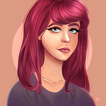 My project in Female Character Portraits in Procreate course. Projekt z dziedziny Trad, c, jna ilustracja, Ilustracja c, frowa, R, sunek c i frow użytkownika kavicollective - 08.09.2021