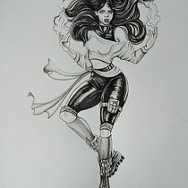 Mi Proyecto del curso: Diseño de personajes femeninos para cómics. Character Design, Comic, and Drawing project by argeim_black - 09.09.2021