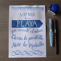 My project in Watercolor Paint Brush Calligraphy for Beginners course. Un progetto di Calligrafia e Pittura ad acquerello di an_baeyens - 09.09.2021