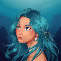 Mi Proyecto del curso: Retratos digitales de fantasía con Photoshop. Traditional illustration, Drawing, Digital Illustration, Portrait Drawing, Digital Drawing, and Digital Painting project by Namy - 09.09.2021