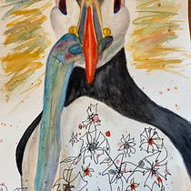 Mi Proyecto del curso: Acuarela artística para ilustración de aves. Traditional illustration, Realistic Drawing, Naturalistic Illustration, and Watercolor Painting project by Solma GO - 09.10.2021