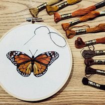 My project in Realistic Embroidery Techniques course. Traditional illustration, and Embroider project by Lea Morgan - 09.10.2021
