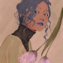 My project in Illustrated Portraits with Procreate course. Ilustração tradicional, Ilustração vetorial, Ilustração digital, e Desenho de retrato projeto de Phakkamon Sukcharoen - 09.09.2021