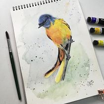 My project in Artistic Watercolor Techniques for Illustrating Birds course. Traditional illustration, Watercolor Painting, Realistic Drawing, and Naturalistic Illustration project by Manish P M - 09.11.2021