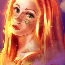 Mi Proyecto del curso: Retratos digitales de fantasía con Photoshop. Traditional illustration, Drawing, Digital Illustration, Portrait Drawing, Digital Drawing, and Digital Painting project by Naru Kim - 09.08.2021