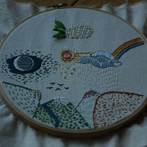 My project in Basic Embroidery Techniques: Stitches, Compositions, and Color Ranges course. Accessor, Design, Embroider, and Color Theor project by Jessie - 09.09.2021