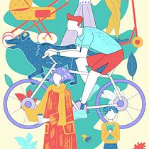 Mein Kursprojekt: Vektorillustration: Charakter und Farbe. Traditional illustration, Graphic Design, Vector Illustration, and Digital Illustration project by yashan_oksana - 09.11.2021