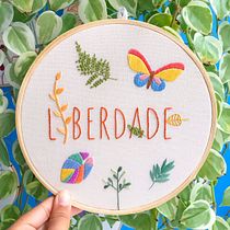 Meu projeto do curso: Técnicas básicas para bordado de letras. Embroider project by Tamara Botelho Mizrahi - 09.08.2021