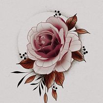 My project in Botanical Tattoo Design with Procreate course. Traditional illustration, Digital Illustration, Tattoo Design, and Botanical Illustration project by Mary Poiron - 09.11.2021