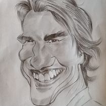 Mi Proyecto del curso: Retrato en caricatura con grafito. Ilustração tradicional, Desenho, e Desenho de retrato projeto de Oscar Moran - 01.09.2021
