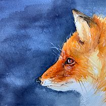 My project in Expressive Animal Portraits in Watercolor course. Un projet de Illustration traditionnelle, Aquarelle, Dessin réaliste et Illustration naturaliste de Maike Maaßen - 12.09.2021