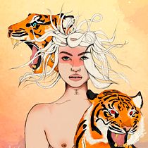 Mi Proyecto del curso: Técnicas de ilustración con acuarela digital/ My Soul. Un progetto di Illustrazione tradizionale, Illustrazione digitale, Pittura ad acquerello, Disegno di ritratti e Disegno digitale di Samantha Martz - 12.09.2021