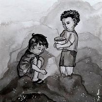 Areia e Sonho - Projeto do curso: Ilustração em nanquim com influência japonesa. Traditional illustration, Drawing & Ink Illustration project by dibeirario - 09.13.2021