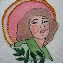 My project in Embroidered Portraits in Watercolor course. Projekt z dziedziny  Malarstwo, Malowanie akwarelą i  Haft użytkownika Cristina Crispiatico - 13.09.2021