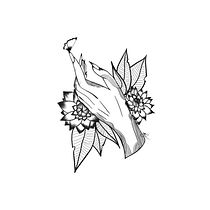 My project in Botanical Tattoo Design with Procreate course. Projekt z dziedziny Trad, c, jna ilustracja, Ilustracja c, frowa, Projektowanie tatuaż, R i sunek botaniczn użytkownika Noah Jory - 28.09.2021